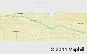 Physical Panoramic Map of the area around 53° 40' 8" N, 110° 25' 30" W