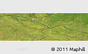 Satellite Panoramic Map of the area around 53° 40' 8" N, 110° 25' 30" W