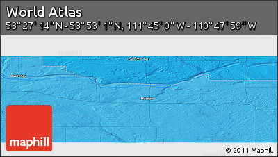 Political Panoramic Map of the Area around 53° 40' 8" N, 111° 16' 30" W
