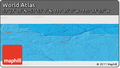 Political Panoramic Map of the Area around 53° 40' 8" N, 111° 16' 30" W