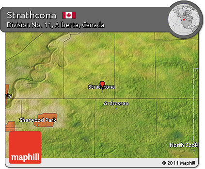 Satellite 3D Map of Strathcona