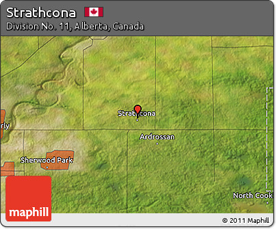 Satellite 3D Map of Strathcona