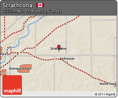 Shaded Relief 3D Map of Strathcona