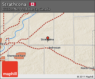 Shaded Relief 3D Map of Strathcona