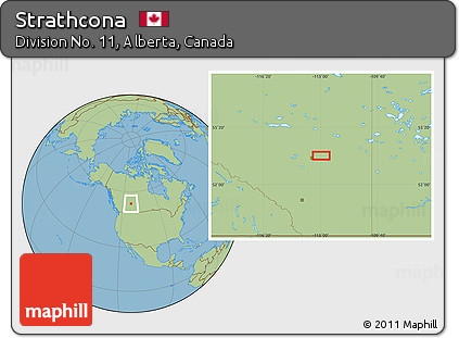 Savanna Style Location Map of Strathcona