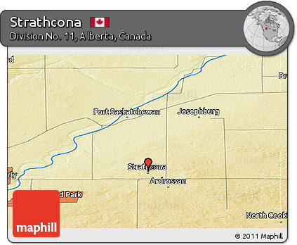 Physical Panoramic Map of Strathcona