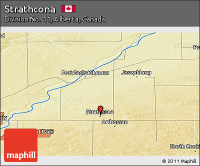 Physical Panoramic Map of Strathcona