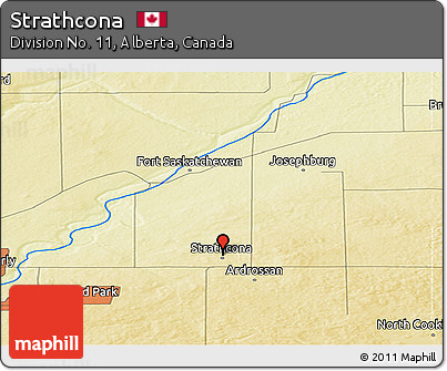 Physical Panoramic Map of Strathcona