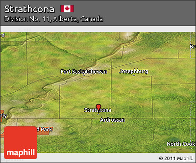 Satellite Panoramic Map of Strathcona