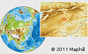 Physical Location Map of the area around 53° 40' 8" N, 115° 40' 30" E