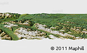 Satellite Panoramic Map of the area around 53° 40' 8" N, 118° 55' 30" W
