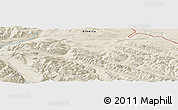 Shaded Relief Panoramic Map of the area around 53° 40' 8" N, 118° 55' 30" W