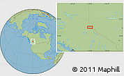 Savanna Style Location Map of the area around 53° 40' 8" N, 119° 46' 30" W