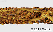 Physical Panoramic Map of the area around 53° 40' 8" N, 119° 46' 30" W