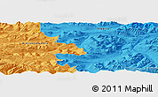 Political Panoramic Map of the area around 53° 40' 8" N, 119° 46' 30" W