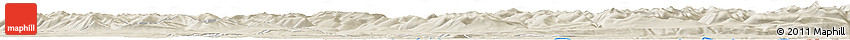 Shaded Relief Horizon Map of the Area around 53° 40' 8" N, 121° 28' 29" W
