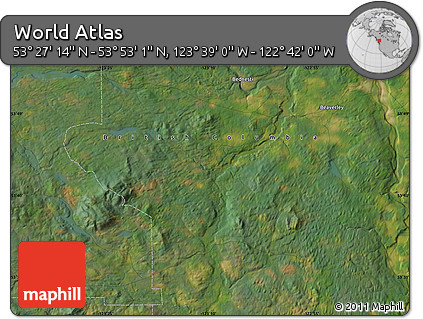 Satellite Map of the Area around 53° 40' 8" N, 123° 10' 30" W