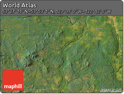 Satellite Map of the Area around 53° 40' 8" N, 123° 10' 30" W