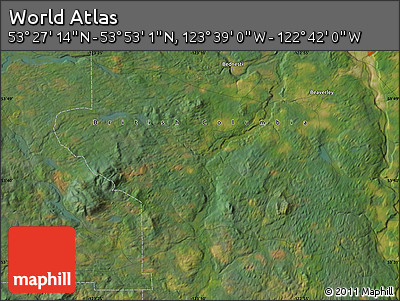 Satellite Map of the Area around 53° 40' 8" N, 123° 10' 30" W