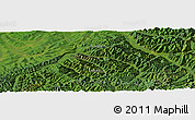 Satellite Panoramic Map of the area around 53° 40' 8" N, 133° 31' 30" E