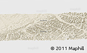 Shaded Relief Panoramic Map of the area around 53° 40' 8" N, 133° 31' 30" E