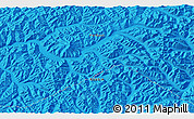 Political 3D Map of the area around 53° 40' 8" N, 134° 22' 30" E
