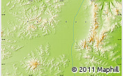 Physical Map of the area around 53° 40' 8" N, 136° 4' 29" E