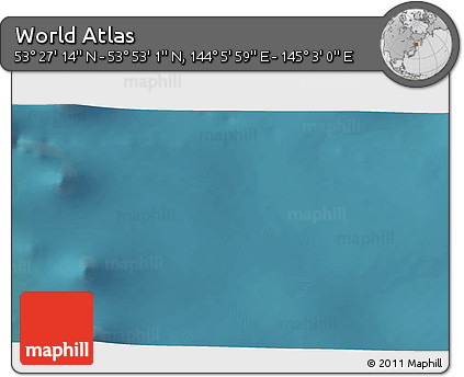 Satellite 3D Map of the Area around 53° 40' 8" N, 144° 34' 29" E
