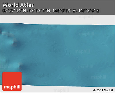 Satellite 3D Map of the Area around 53° 40' 8" N, 144° 34' 29" E