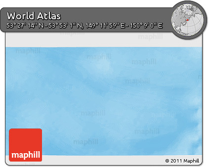 Physical 3D Map of the Area around 53° 40' 8" N, 149° 40' 30" E