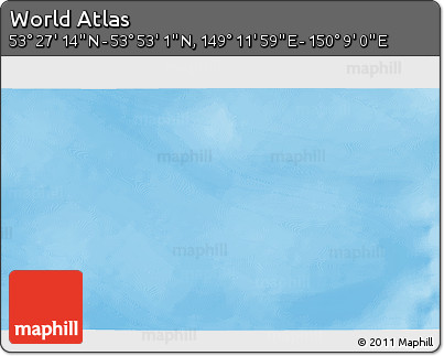 Physical 3D Map of the Area around 53° 40' 8" N, 149° 40' 30" E