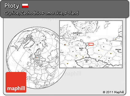 Blank Location Map of Płoty