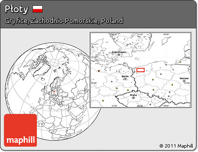 Blank Location Map of Płoty