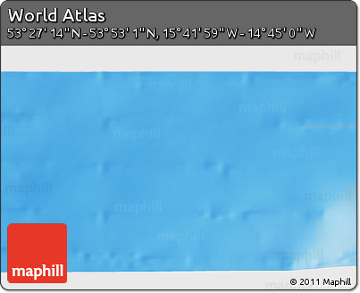 Physical 3D Map of the Area around 53° 40' 8" N, 15° 13' 29" W