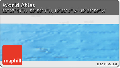 Shaded Relief Panoramic Map of the Area around 53° 40' 8" N, 16° 4' 29" W