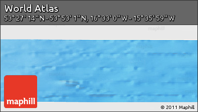 Shaded Relief Panoramic Map of the Area around 53° 40' 8" N, 16° 4' 29" W