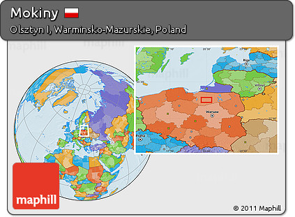 Political Location Map of Mokiny
