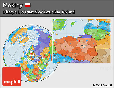 Political Location Map of Mokiny