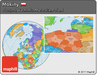 Political Location Map of Mokiny