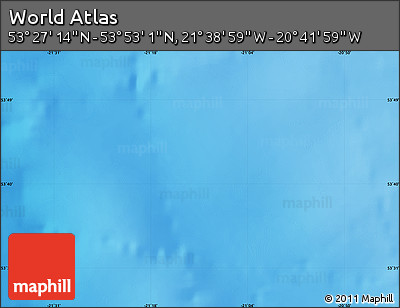 Physical Map of the Area around 53° 40' 8" N, 21° 10' 29" W
