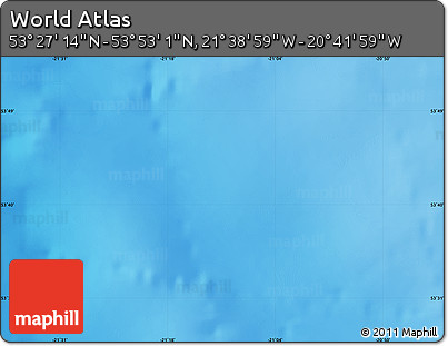 Physical Map of the Area around 53° 40' 8" N, 21° 10' 29" W
