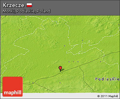 Physical 3D Map of Krzecze