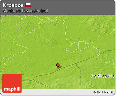 Physical 3D Map of Krzecze