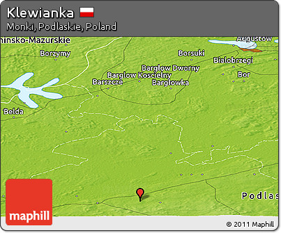 Physical Panoramic Map of Klewianka
