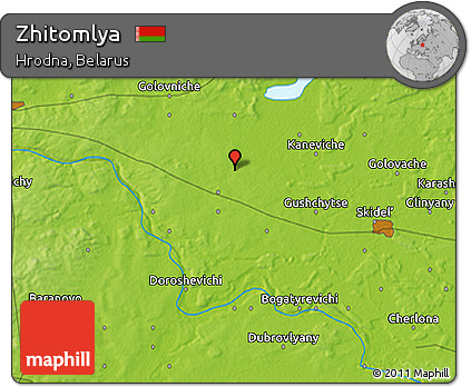 Physical 3D Map of Zhitomlya