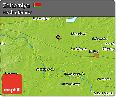 Physical 3D Map of Zhitomlya