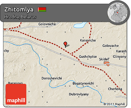 Shaded Relief 3D Map of Zhitomlya