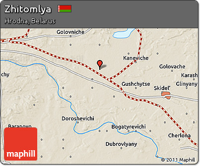 Shaded Relief 3D Map of Zhitomlya