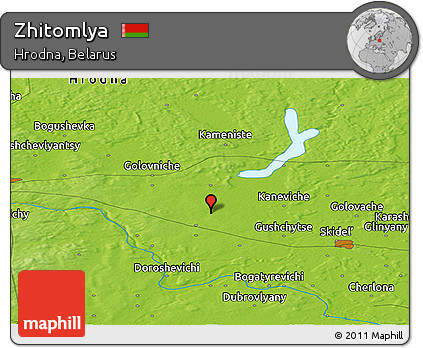 Physical Panoramic Map of Zhitomlya