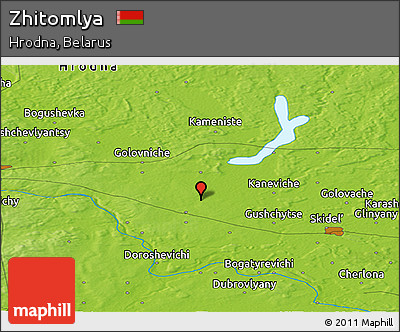 Physical Panoramic Map of Zhitomlya